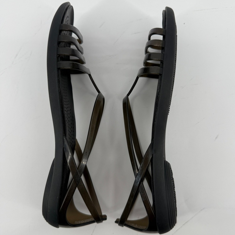 Crocs Isabella Strappy Sandal Black Women 5 Slip On Y2K Jelly Lightweight New - Picture 7 of 9